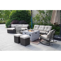Wade Logan Anazco 11 Piece Complete Patio Set with Cushions