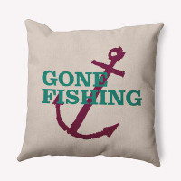 Breakwater Bay Gone Fishing Polyester Decorative Pillow Square