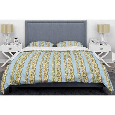 Made in Canada - East Urban Home Chain Mid-Century Duvet Cover Set in Bedding