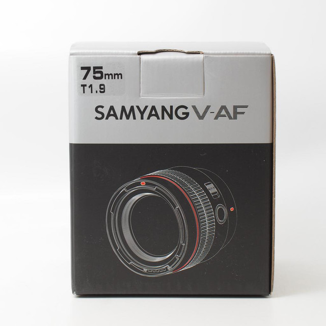 Samyang 75mm T1.9 V-AF Video Auto Focus Lens for E-Mount (ID - 2132 TJ) in Cameras & Camcorders