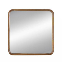 Latitude Run® 32"X32" Square Mirror With Wood Frame, Wall Mirror For Living Room Bathroom Entryway
