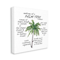 Stupell Industries Tropical Palm Tree Educational Plants Flora Diagram by Dishique - Wrapped Canvas Graphic Art