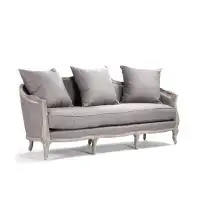 One Allium Way Gracia 85" Linen Flared Arm Sofa