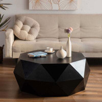 Foundry Select 38"Three-dimensional Embossed Pattern Design American Retro Style Coffee Table