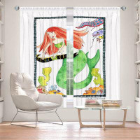East Urban Home Lined Window Curtains 2-panel Set for Window Size 80" x 52" by Marley Ungaro - Helping Hand Mermaid