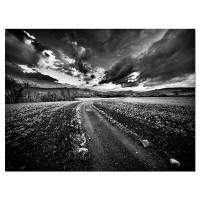 Made in Canada - Design Art Black White Landscape from Sardinia - Wrapped Canvas Photograph Print