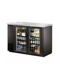 Back Bar Cooler, Glass Door,48 with Stainless Steel Top and LED . *RESTAURANT EQUIPMENT PARTS SMALLWARES HOODS AND MORE