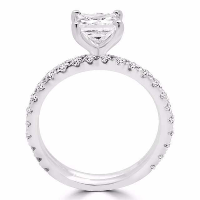 ENSEMBLE BAGUE DE MARIAGE AVEC DIAMANT PRINCESSE 1.25 CARAT TOTAL / PRINCESS CUT DIAMOND WEDDING SET 1.25 CTW in Jewellery & Watches in Ottawa / Gatineau Area - Image 3