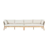 Corrigan Studio Malyna 128.35'' Wide Outdoor Sofa with Cushions
