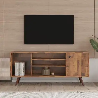 Millwood Pines TV Stand Use In Living Room Furniture With 1 Storage And 2 Shelves Cabinet, High Quality Particle Board