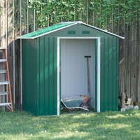 Garden Storage Shed 194 x 110 x 184 cm Green