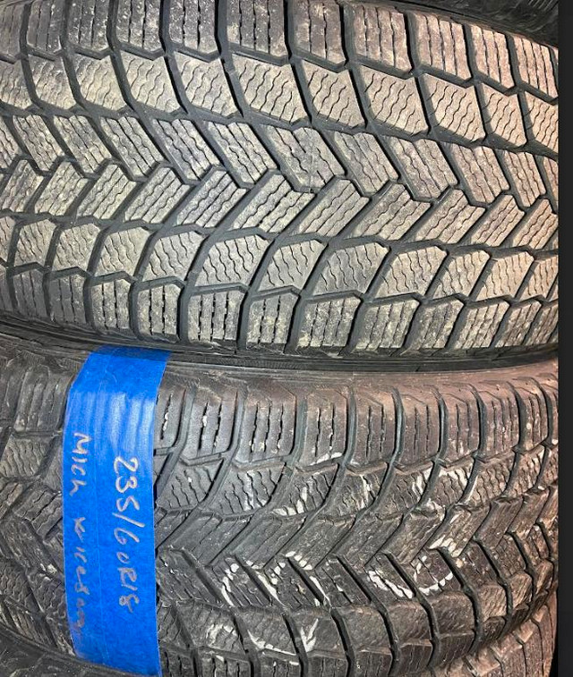 USED SET OF WINTER MICHELIN 235/60R18 95% TREAD WITH INSTALL. in Auto Body Parts in City of Toronto