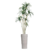 Vintage Home 95"H Vintage Real Touch Dragon Tree, Indoor/ Outdoor, In Pot With Rope Basket (38X38x74"H)