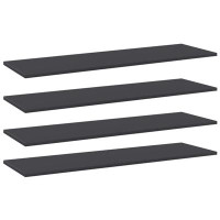 Ebern Designs Bookshelf Boards 4 Pcs Grey 39.4"X11.8"X0.6" Engineered Wood