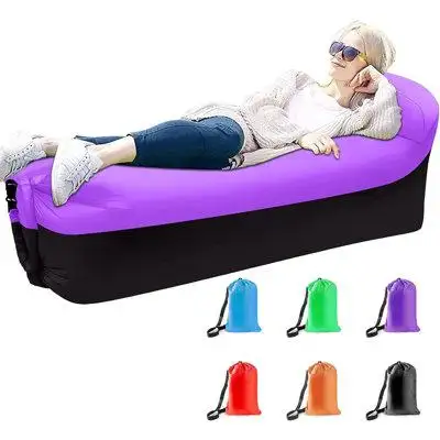 Arlmont & Co. Inflatable Lounger Air Sofa: Portable Outdoor Camping Inflatable Couch Hammock - Waterproof Anti Air Leaki