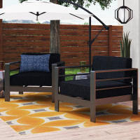 Wade Logan Caggiano Patio Chair with Cushions