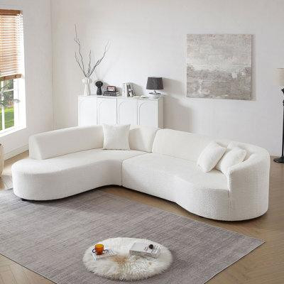 Audiohome Modular Sectional Sofa With Left Chaises L-Shaped Corner Comfy Upholstered Couch Living Room Furniture Sets in Couches & Futons