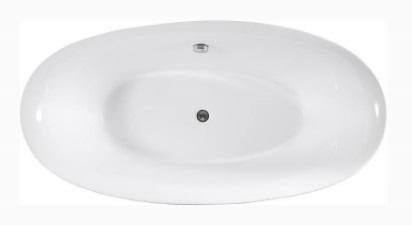 Grasse 67 in. Freestanding Oval Acrylic Bathtub in High Gloss, Deep Soaking, White w Center Drain, Seamless Joint BHC in Plumbing, Sinks, Toilets & Showers - Image 4