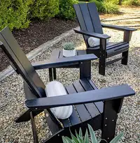 Modern Adirondack Chair Outdoor Patio Furniture Lounge Armchair Weatherproof Plastic Picnic