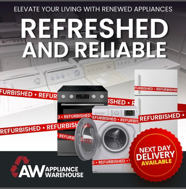CANADAS LARGEST LIQUIDATORS OF REFURBISHED HOME APPLIANCES!! ONE YEAR FULL WARRANTY in Stoves, Ovens & Ranges in Edmonton Area
