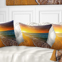 Made in Canada - East Urban Home Seashore Fantastic Sky in Beach Pillow