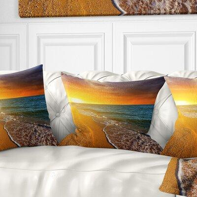 Made in Canada - East Urban Home Seashore Fantastic Sky in Beach Pillow in Bedding