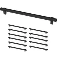 D. Lawless Hardware (12-Pack) 8-13/16" Wrapped Bar Pull Flat Black