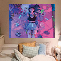 PARA DOC INC Sexy Cartoon Girl Background, Bed And Bedroom Wall Decoration Decoration Tapestry