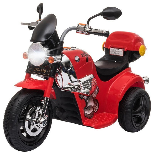 KIDS ELECTRIC MOTORCYCLE RIDE ON TOY 6V BATTERY POWERED ELECTRIC TRIKE TOYS WITH LIGHT MUSIC MP3 STORAGE BOX RED in Toys & Games - Image 3