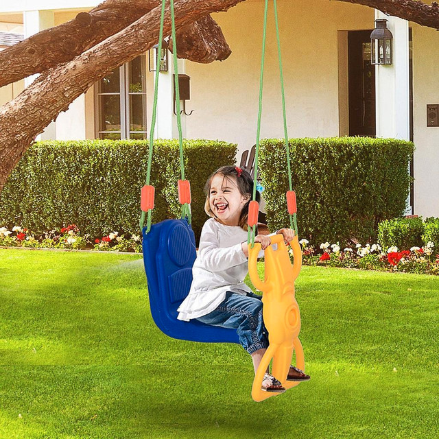KIDS SWING SET TREE SWING CHILDREN RIDER GLIDER WITH PLASTIC HANGING FOR 3+ YEARS OLD BOYS AND GIRLS OUTDOOR INDOOR in Toys & Games