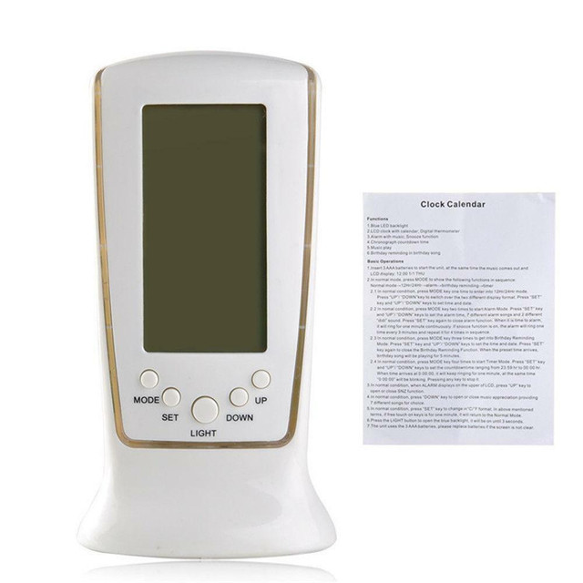 NEW DIGITAL TABLE ALARM CLOCK THERMOMETER CALANDER 622ACD in Other in Edmonton Area - Image 4