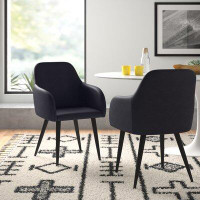 Wade Logan Agostini Dining Chair, Side, Upholstered, Kitchen, Dining Room, Pu Leather Look