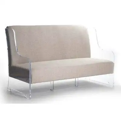 Zentique 75.5" Linen Recessed Arm Sofa