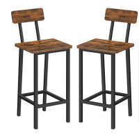 17 Stories Set of 2 Bar Chairs with Backrest