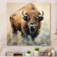 Union Rustic Buffalo Majesty - Animals Metal Wall Art Living Room