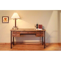 Millwood Pines Stiltner Reclaim Solid Wood Desk