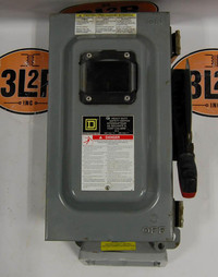 SQ.D- H361AWAVW (30A,600V,FUSIBLE,3R) Wall Disconnect