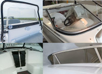 Curved Glass Boat Windshield Replacement Repair with unbreakable material