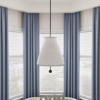 Hokku Designs Erasme 3-Light Fabric Lampshade Modern Pendant Lighting for Dining Room, Bedroom