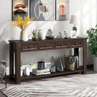 Millwood Pines Console Table/Sofa Table With Storage Drawers And Bottom Shelf For Entryway Hallway
