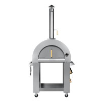 KoolMore 32 in. Outdoor Wood Fired Pizza Oven in Stainless-Steel (KM-OKS-WFPO)