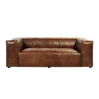 MaMa Brancaster Sofa In Retro Brown Top Grain Leather