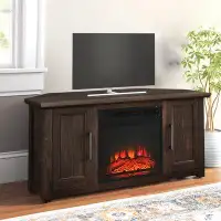 The Twillery Co. Rozier TV Stand for TVs up to 50" with Electric Fireplace Included