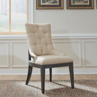 Liberty Furniture Americana Farmhouse Upholstered Shelter Side Chair- Black