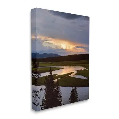 Stupell Industries Stupell Industries River Overhead Clouds Landscape Canvas Wall Art By Dennis Frates