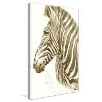 World Menagerie 'Muted Zebra' Acrylic Painting Print