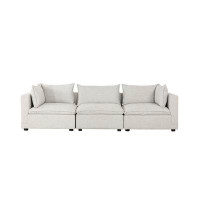 Hokku Designs Ifiye 123'' Upholstered 3-Piece Modular Sofa