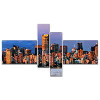 East Urban Home 'Vancouver Downtown Skyscrapers' Photographic Print Multi-Piece Image on Canvas