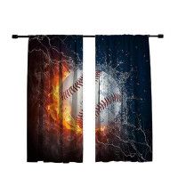 Frifoho Blackout Curtains For Bedroom, 42 X 63 Inch Light Blocking Print Window Curtains (2 Panels)