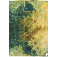 Landry & Arcari Rugs and Carpeting Tyedye One-of-a-Kind 5'3" x 7'3" Area Rug in Green/Teal/Brown